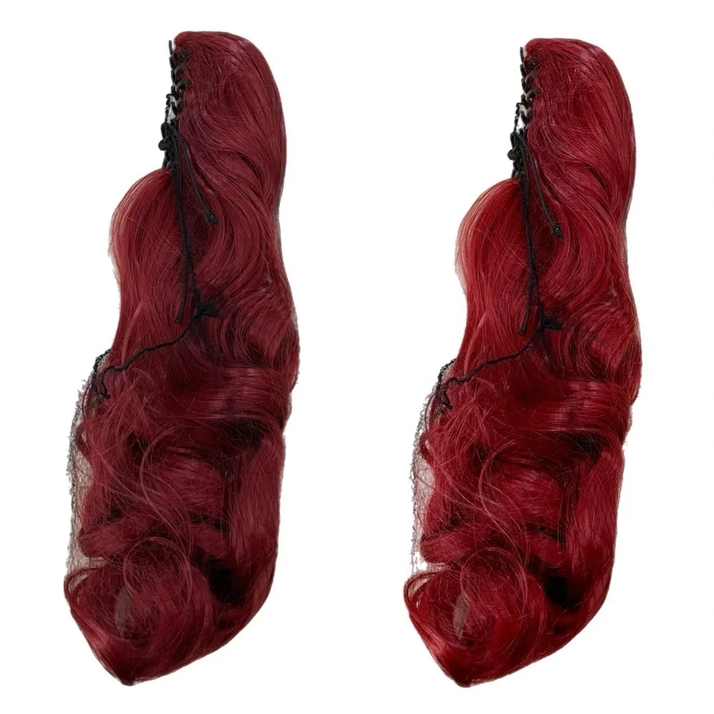 Ponytail Extensions, Red Hair Claw Clip Ponytails Extension Synthetic NIB